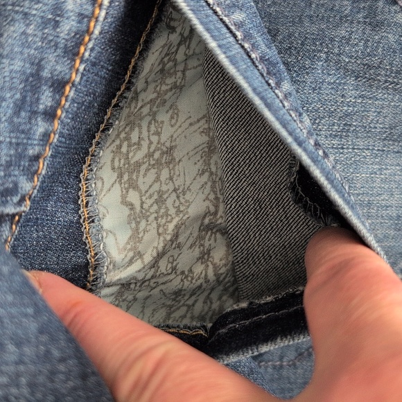 Kensie Jeans Denim Button Front Mini Skirt XL Blue Wash Stretch Pockets - Picture 6 of 11